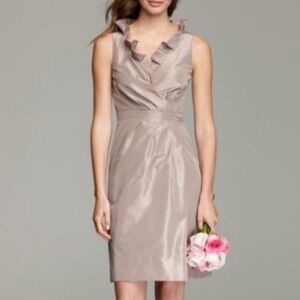 J Crew Silk Silver/Bronze Dress. Size 2